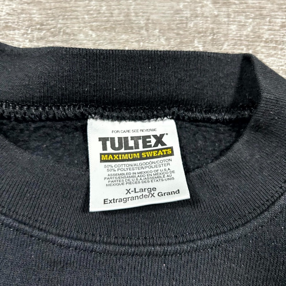 VTG Y2K Tultex Sweatshirt Men's XL Black Oversized Baltimore Ravens‎ Football - Picture 5 of 5